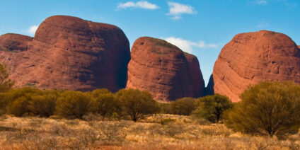 Red rock formations in Australia.